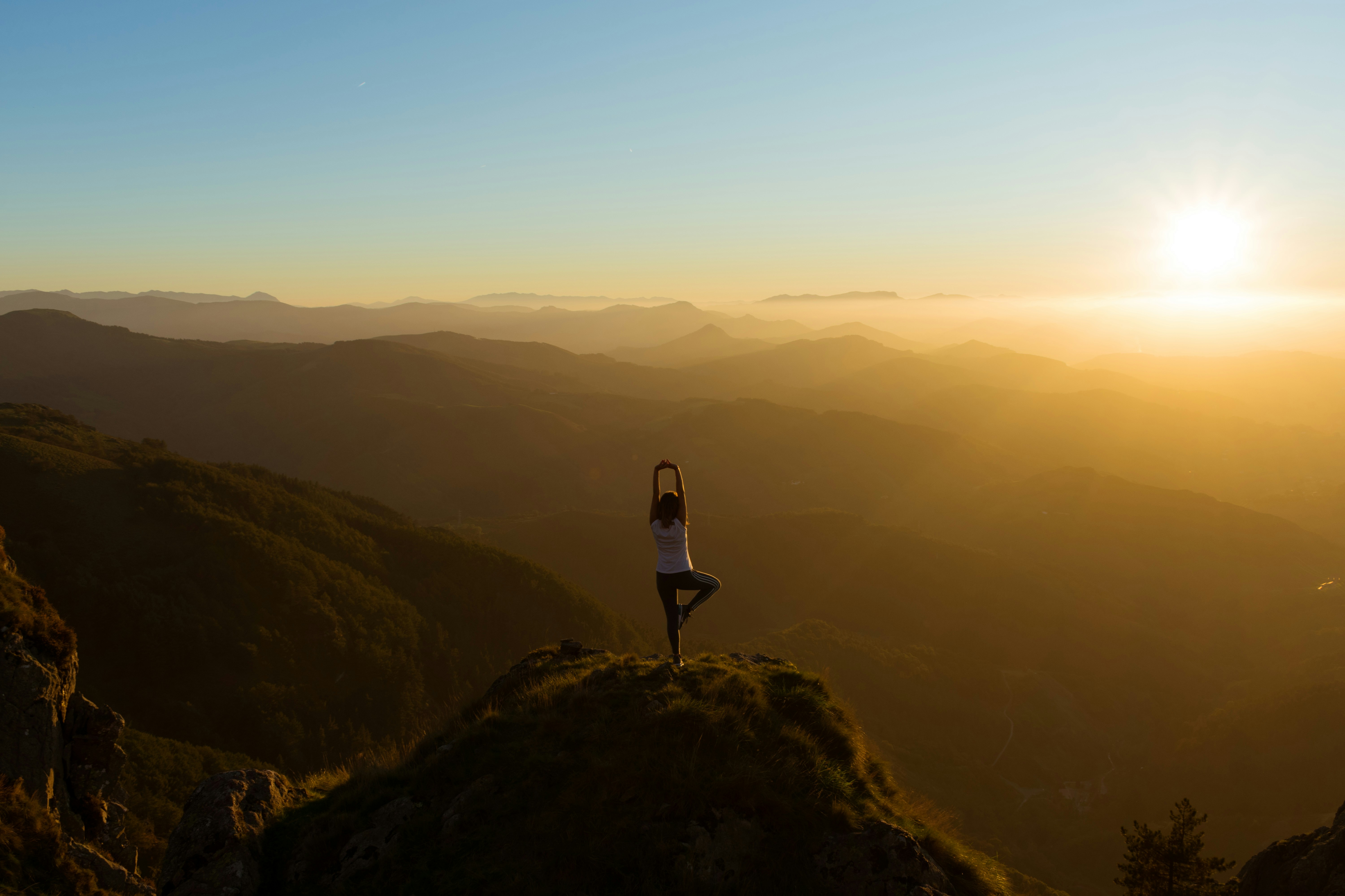 Yoga practice in nature