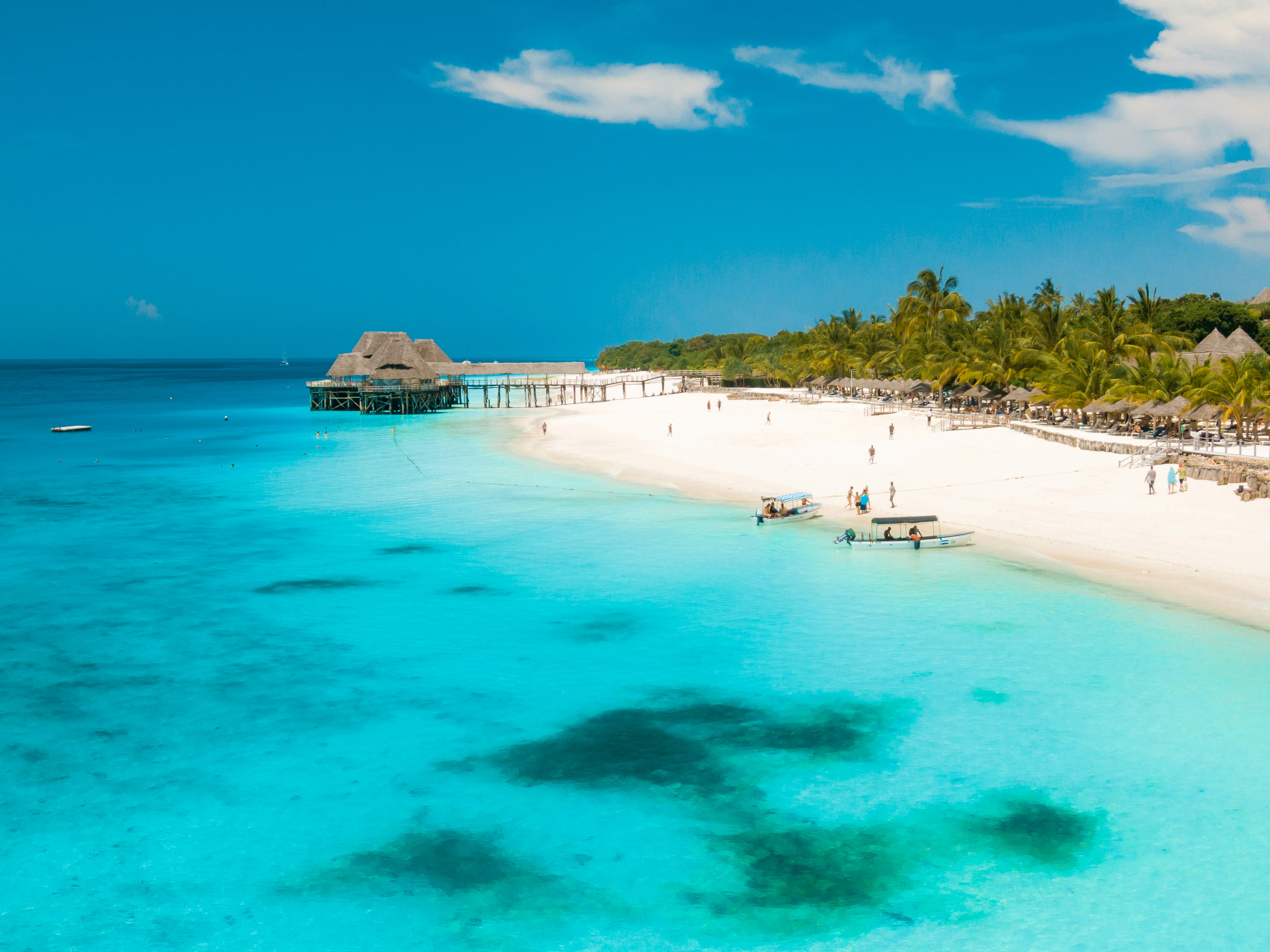 Zanzibar beach with turquoise water